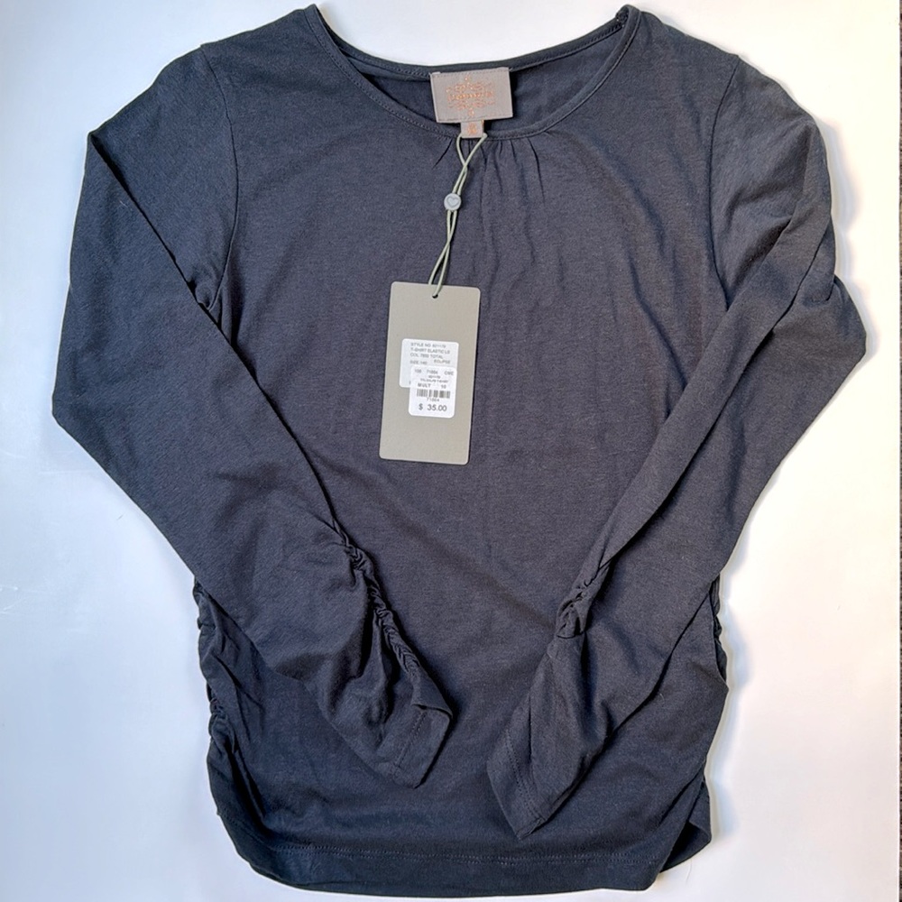 Creamie Long Sleeve Ruched T-shirt Size 10